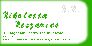 nikoletta meszarics business card